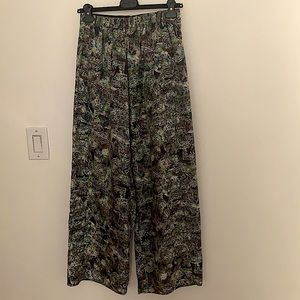 HENRIK VIBSKOV Silk Printed Wide Leg Pants S